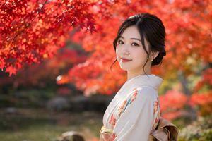 Portrait photoréaliste en kimono en automne – GPT Image 2 prompt by Kazuma Endo