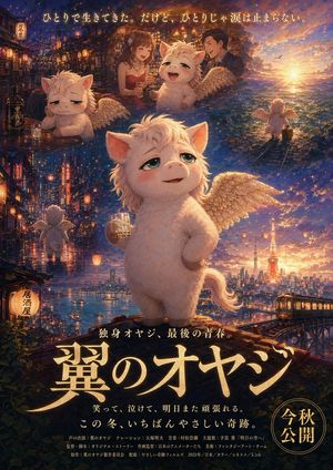 Affiche de film fantastique japonais avec un cochon ailé – GPT Image 2 prompt by ぜーにゃさん