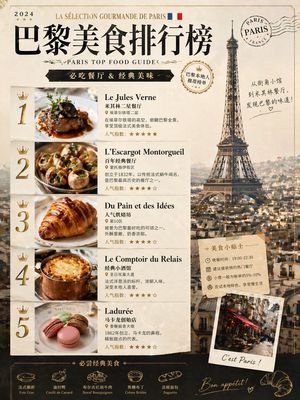 Prompt für ein Poster zum Food-Ranking in Paris – GPT Image 2 prompt by ToroJushiAi