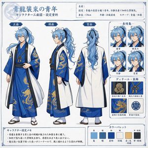 Fiche de référence de personnage d'anime – GPT Image 2 prompt by Yono@AI動画・AIアニメ・BL小説・note