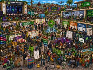 Latin American Tech Festival Poster – GPT Image 2 prompt by Umberto León Domínguez 🧠 🤖